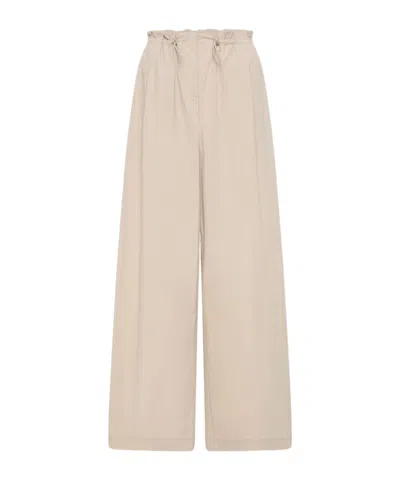 St Agni Elasticated Casual Pants In Neutral