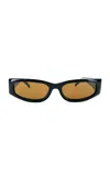 St Agni Everyday Rectangle Acetate Sunglasses In Brown