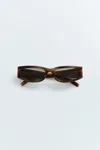 St Agni Everyday Rectangle Sunglasses In Brown