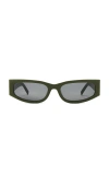 St Agni Everyday Rectangle Sunglasses In Olive