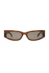 St Agni Everyday Rectangle Sunglasses In Tortoiseshell