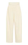 St Agni Everyday Relaxed Cotton-blend Wide-leg Pants In Neutral