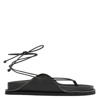 ST AGNI ST AGNI EVERYDAY TIE-UP LEATHER SANDALS