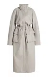St Agni Exclusive Leather Parka In Silver