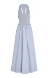 St Agni Plunging Dress In Grey