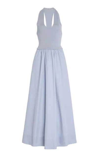 St Agni Plunging Dress In Grey