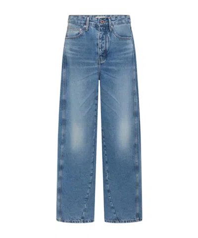 St Agni Faded Lantern Jeans Pants In Blue