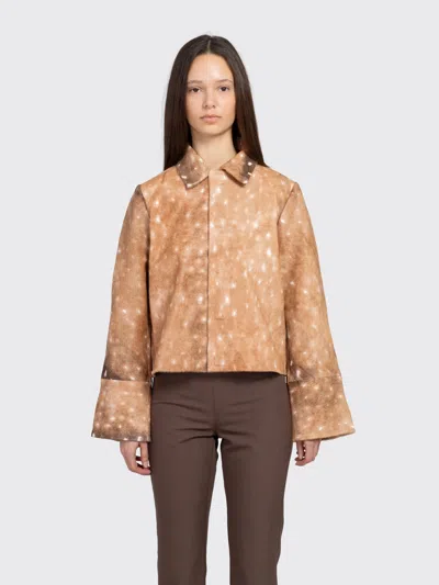 St Agni Fawn Minimal Jacket In Multi