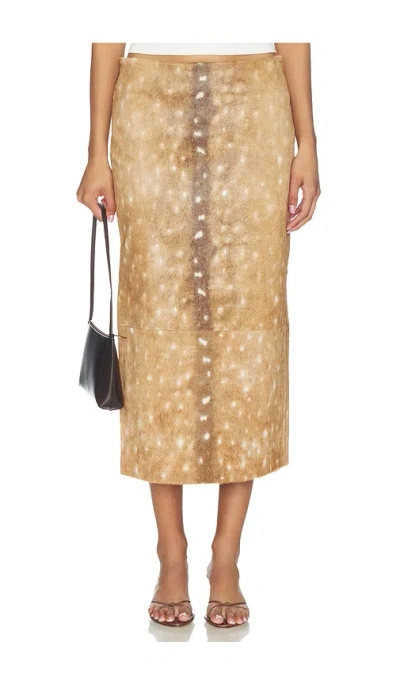 St Agni Fawn Pencil Skirt In Neutral