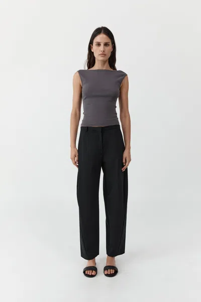 St Agni Fine Band Balloon Pants In Black