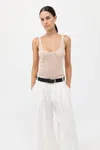 St Agni Fine Crochet Cami Top In Sand