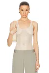 St Agni Fine Crochet Cami Top In Sand