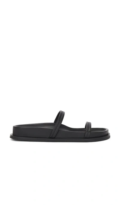 St Agni Fine Double Strap Slide In 黑色