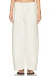 St Agni Fine Drawstring Relaxed Pants In White