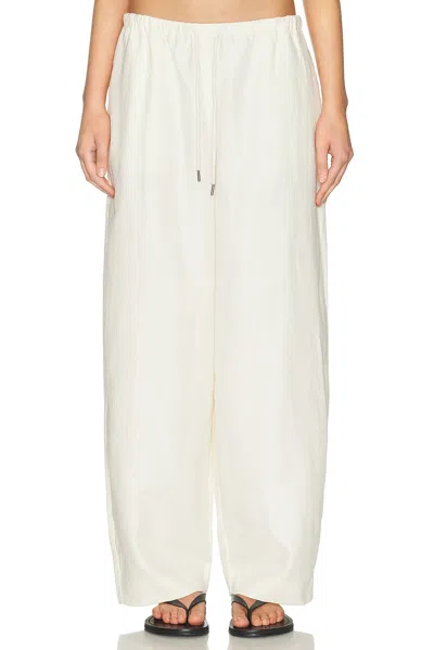 St Agni Fine Drawstring Relaxed Pant In White