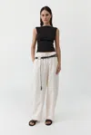 St Agni Fine Drawstring Relaxed Pants In White