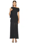 St Agni St. Agni Jersey Circle Hem Maxi Dress In Charcoal