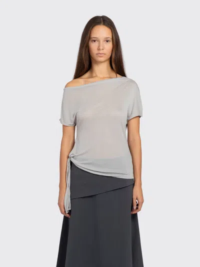 St Agni Fine Jersey Off Shoulder Top In Gold