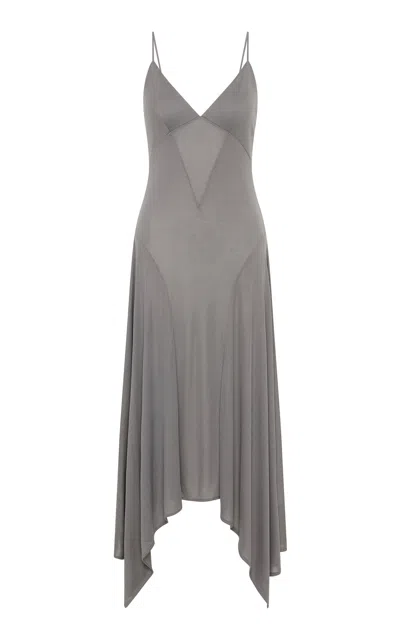 St Agni St. Agni Fine Jersey Slip Maxi Dress In Gray