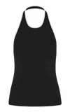 St Agni Fine Line Halter Top In Black