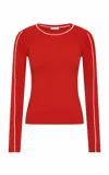 St Agni Fine Line Long Sleeve Top In Multi