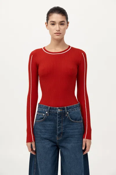 St Agni Fine Line Long Sleeve Top In Multi