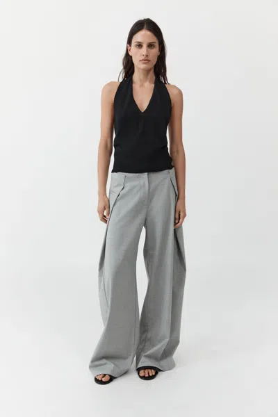 St Agni Fine Merino Halter Top In Black