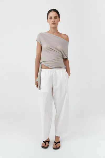 St Agni Fine Rouleau Crop Pants In White