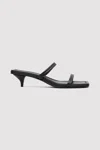St Agni Fine Strap Kitten Heel In Black