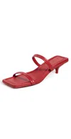 St Agni Fine Strap Kitten Heels Rosso