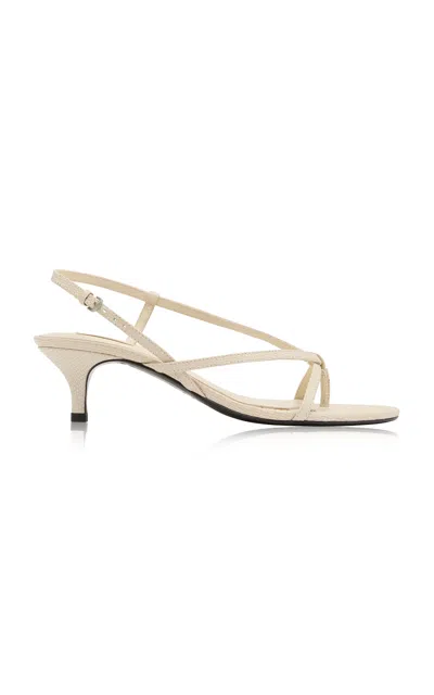 St Agni St. Agni Fine Strap Slingback Heel 50 In Ivory