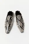 St Agni Python Print Leather Loafers In Python