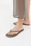 St Agni Flip Flop In Smokey Olive
