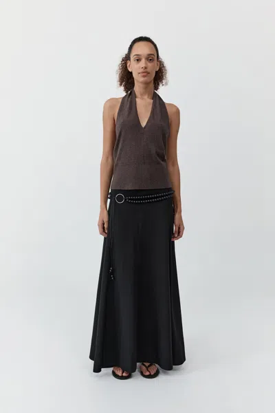 St Agni Fluid Circle Hem Skirt In Black