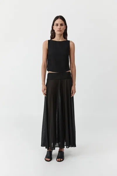 St Agni Fluid Jersey Skirt In Black