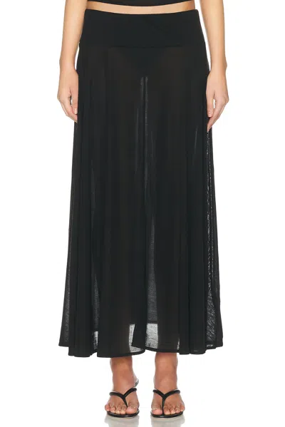 St Agni Fluid Jersey Skirt In Black