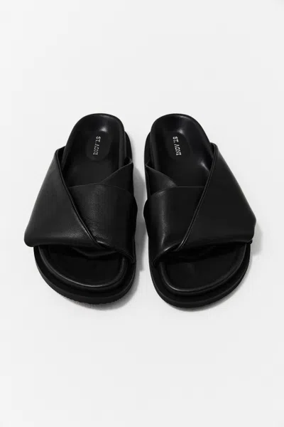 St Agni Fold Detail Slide In Black