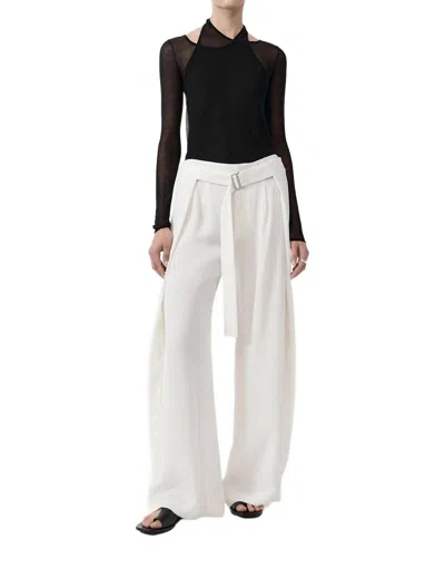 St Agni Fold Trousers In Off White