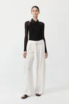 St Agni Fold Trousers In Off White