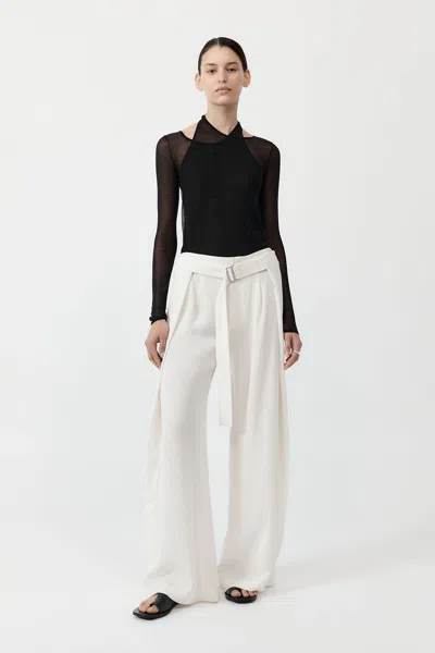 St Agni Fold Trousers In Off White