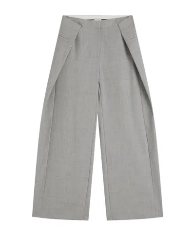St Agni Folded Design Casual Pants In Gray