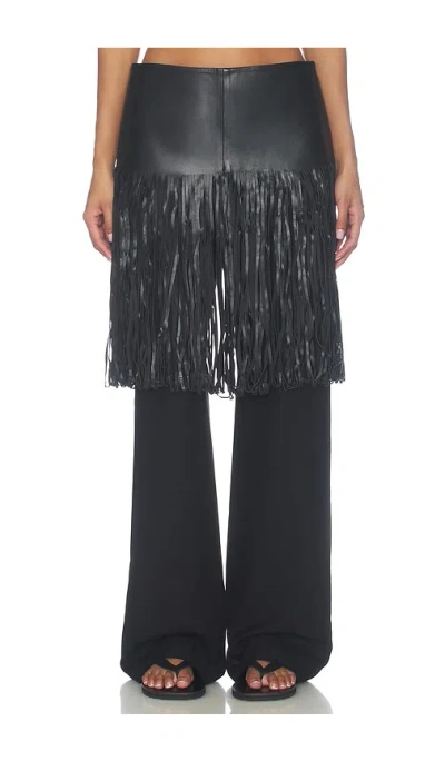 St Agni Fringe Belt Skirt In Black