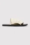 St Agni Gathered Slides In White