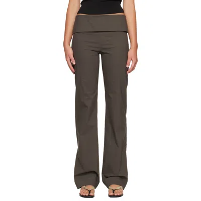 St Agni Gray Studio Trousers In Wood