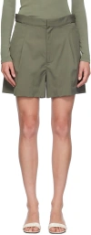 St Agni Green Adjustable Shorts In Smokey Olive