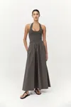 St Agni Halter Gathered Dress