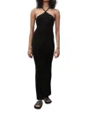 St Agni Halter Knit Maxi Dress In Black In Black