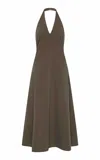 St Agni Halter Plunge Dress