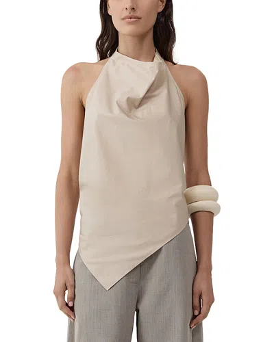 St Agni Cotton Halter Top In Red