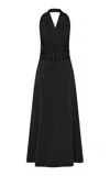 St Agni Halter Wrap Dress In Black